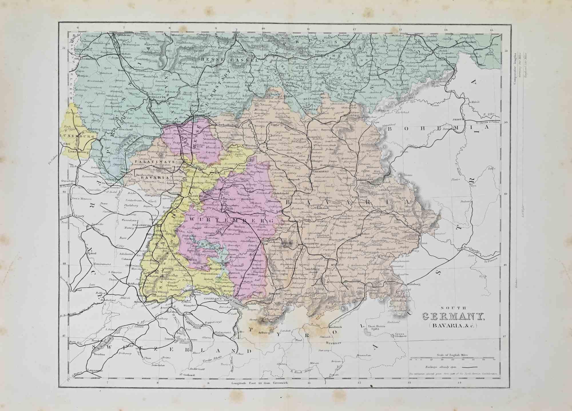 Figurative Print de Unknown - Alemania del Sur - Litografía - 1872