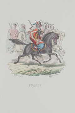 Spahis - Litografia originale - 1846