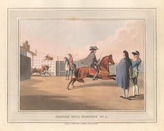 Ensemble complet de 13 gravures d'aquatintes espagnoles reprsentant un taureau combattant, 1813