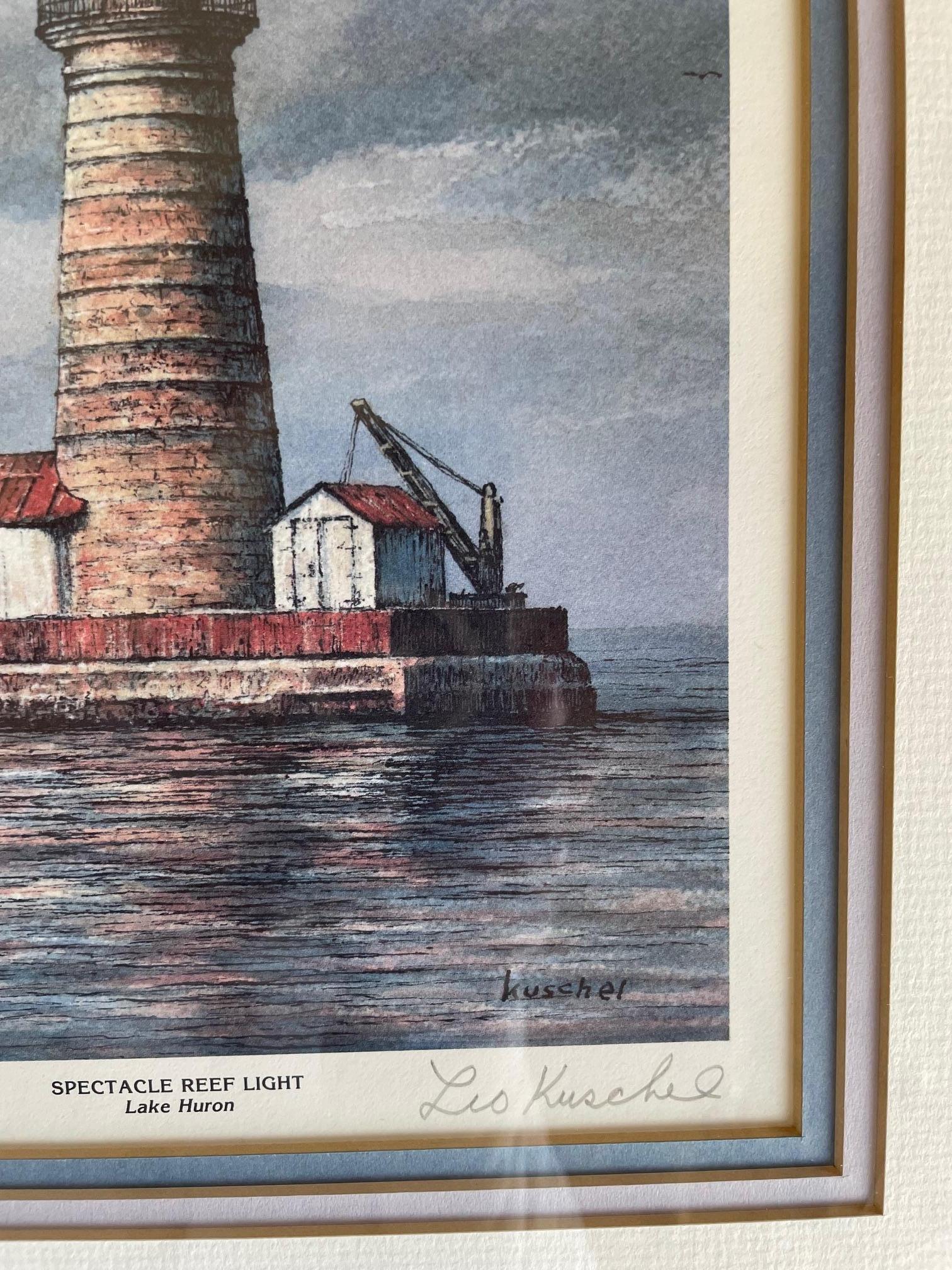 Spectacle Reef Light/ Lake Huron - Print by Unknown