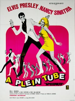 "Speedway" large French movie poster with Elvis Presley, Nancy Sinatra