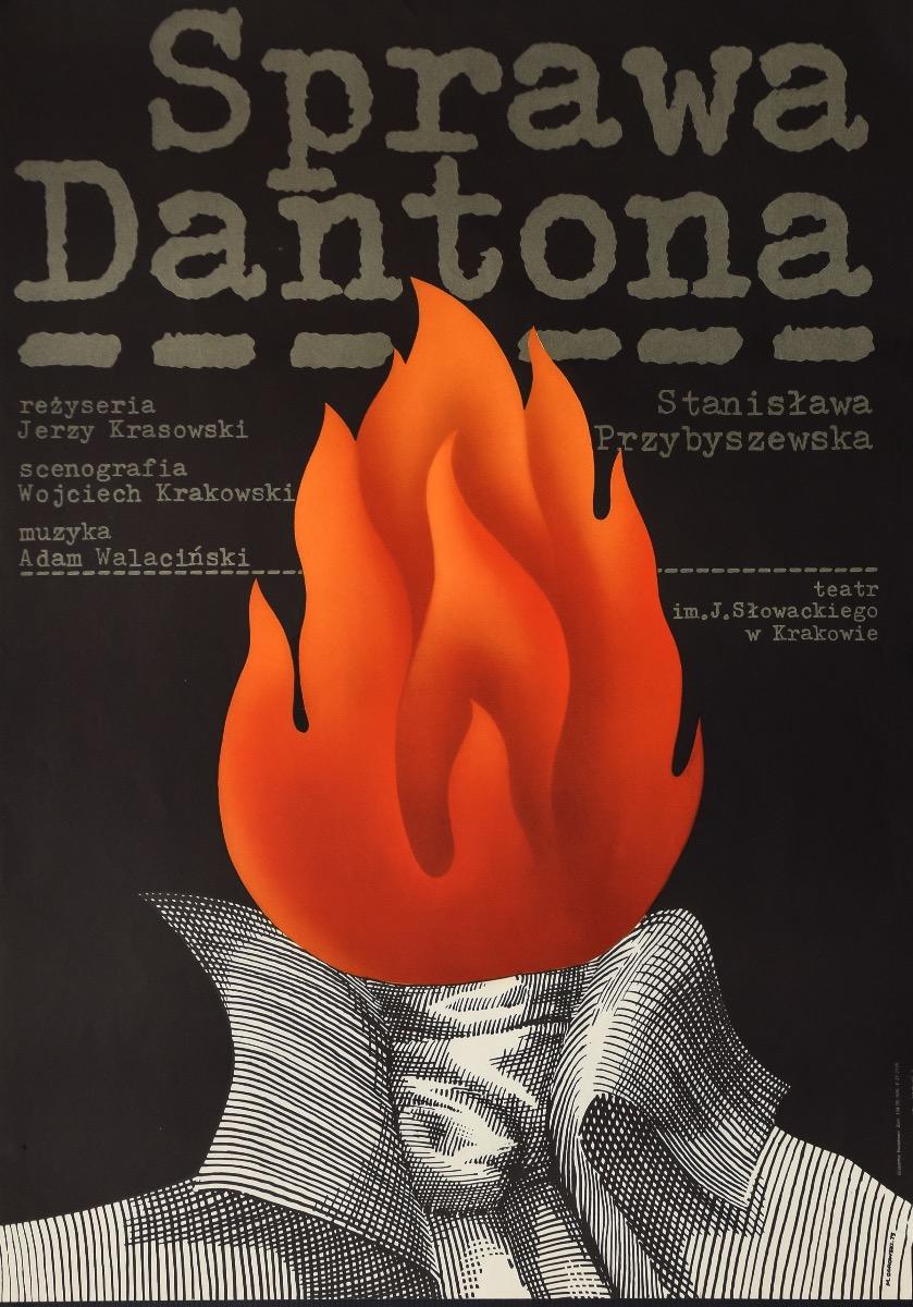 Unknown Figurative Print - Sprawa Dantona - Vintage Offset Poster - 1970s