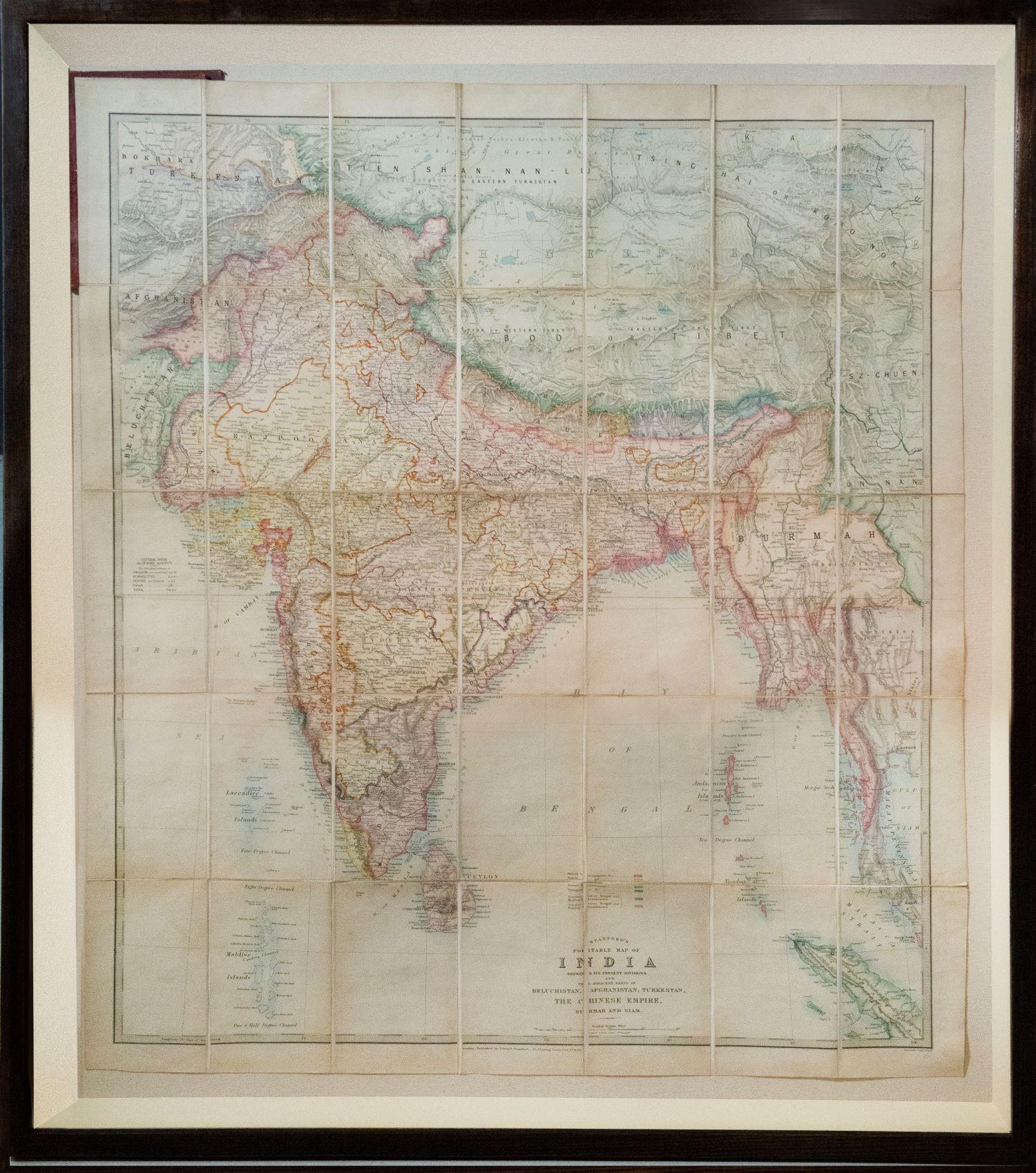Stanford's Portable Map of India - Print by Unknown