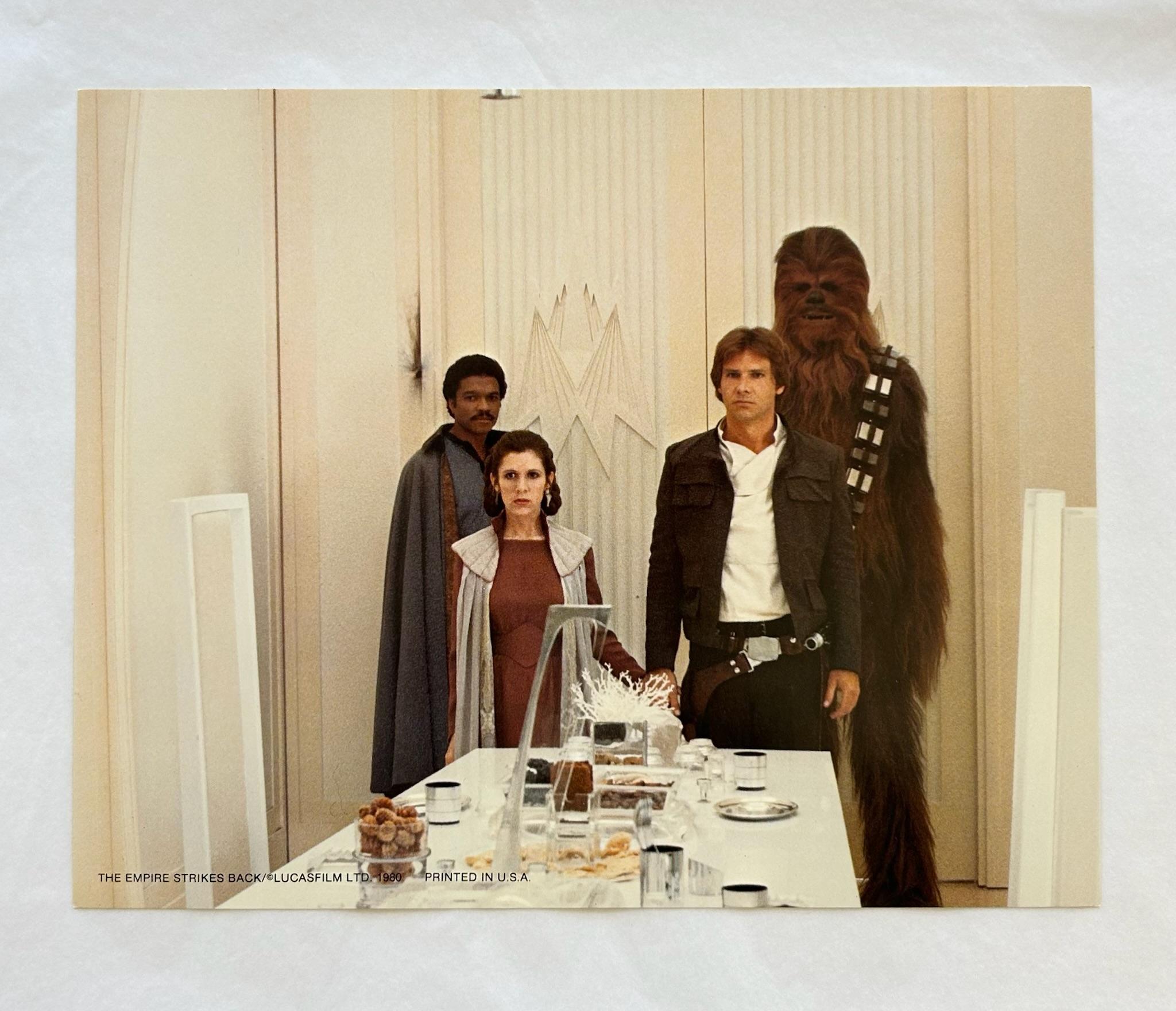 Star Wars El Imperio Contraataca 1980 Cine Lobby Card Cloud City Cena - Figurative Print Beige de Unknown