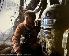 Star Wars L'Impero colpisce ancora 1980 Cinema Lobby Card Luke e R2D2