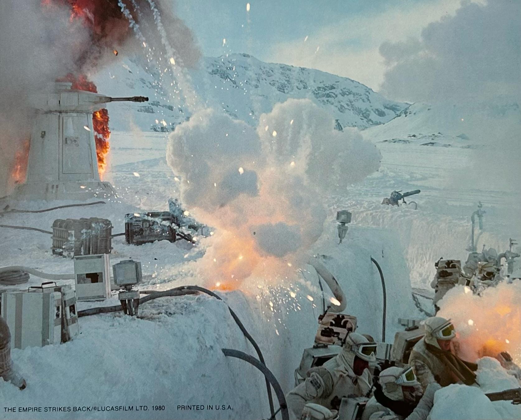 Unknown Figurative Print - Star Wars: The Empire Strikes Back 1980 Vintage Battle of Hoth Lobby Card