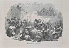 Sterminio dei Kardikioti - Stampa xilografica - 1862