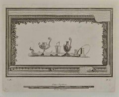 Nature morte de la série Antiquités d'Herculanum - Gravure - 18e siècle