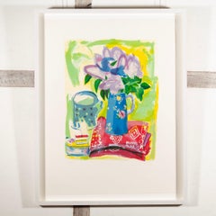 Still life with Blue Jug by Chloe Cheese, 1984 circa