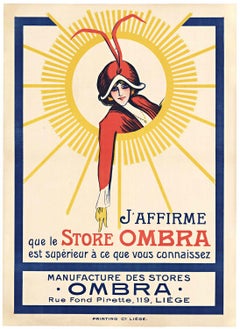 Store OMBRA J'Affirme, Liege original vintage poster