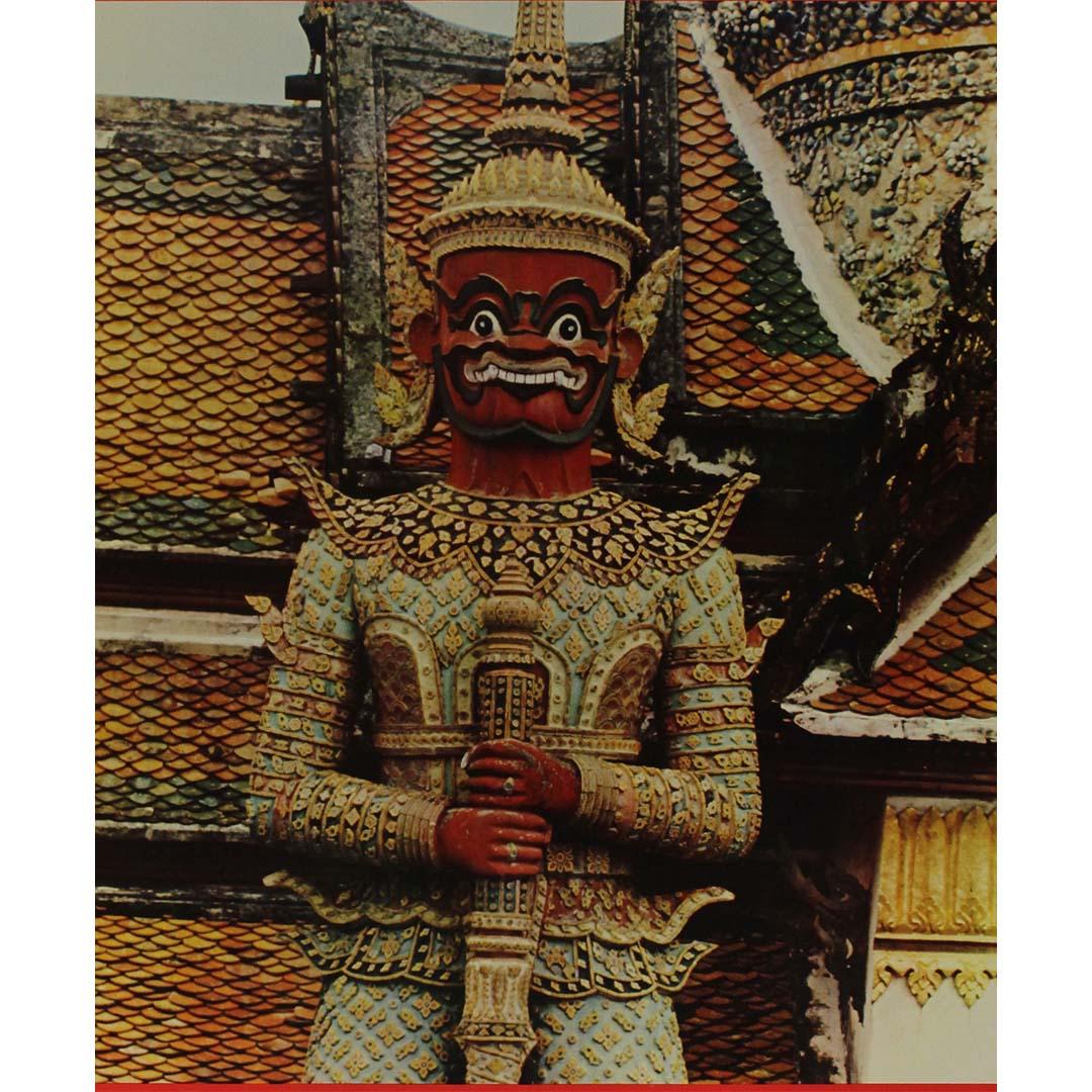 Striking 1950s travel poster for Thai International (now Thai Airways) For Sale 1