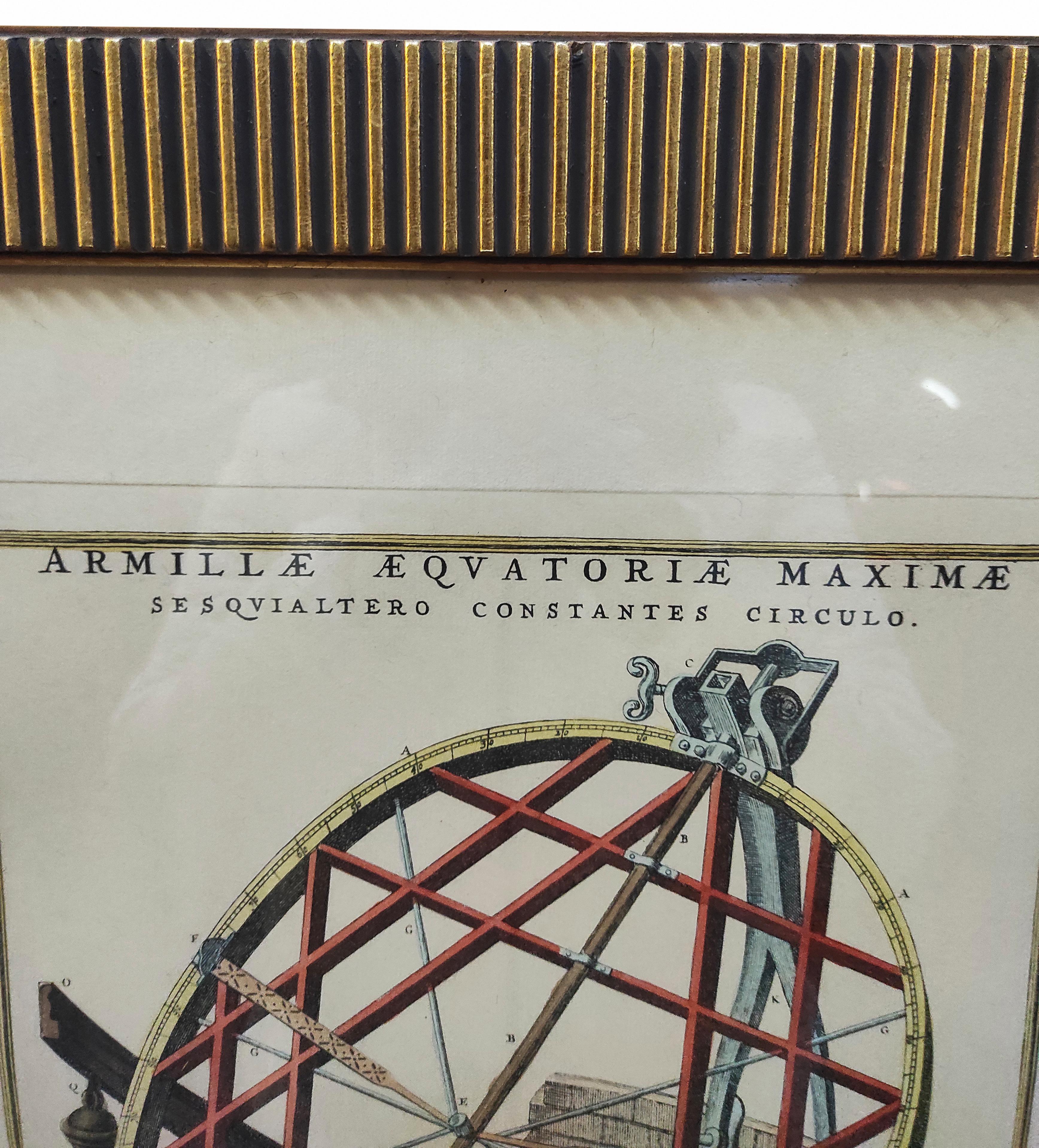 print depicting 'equatorial armillary of Tycho Brahe,