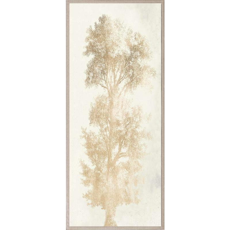 Unknown Landscape Print - Strutt Trees, No. 1, gold leaf, framed