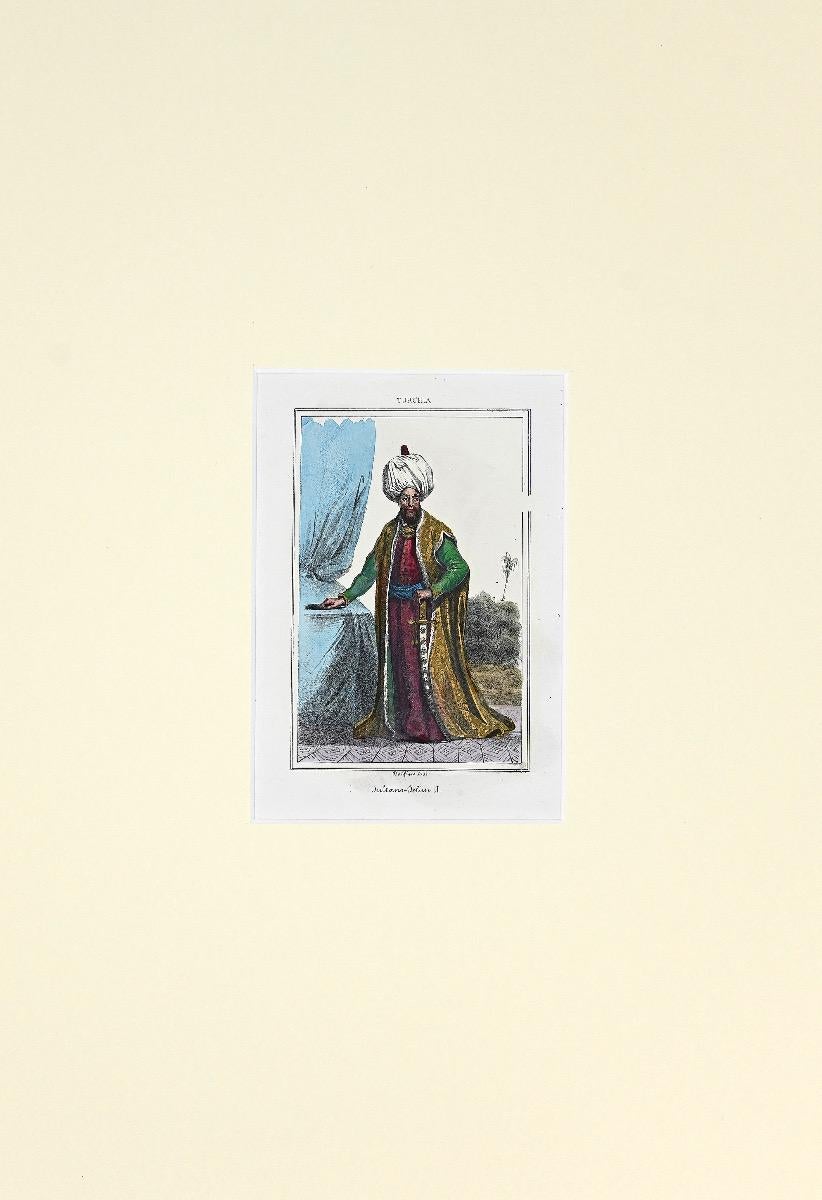 Sultan Selim II - Original Lithograph - 1849s - Print by Unknown