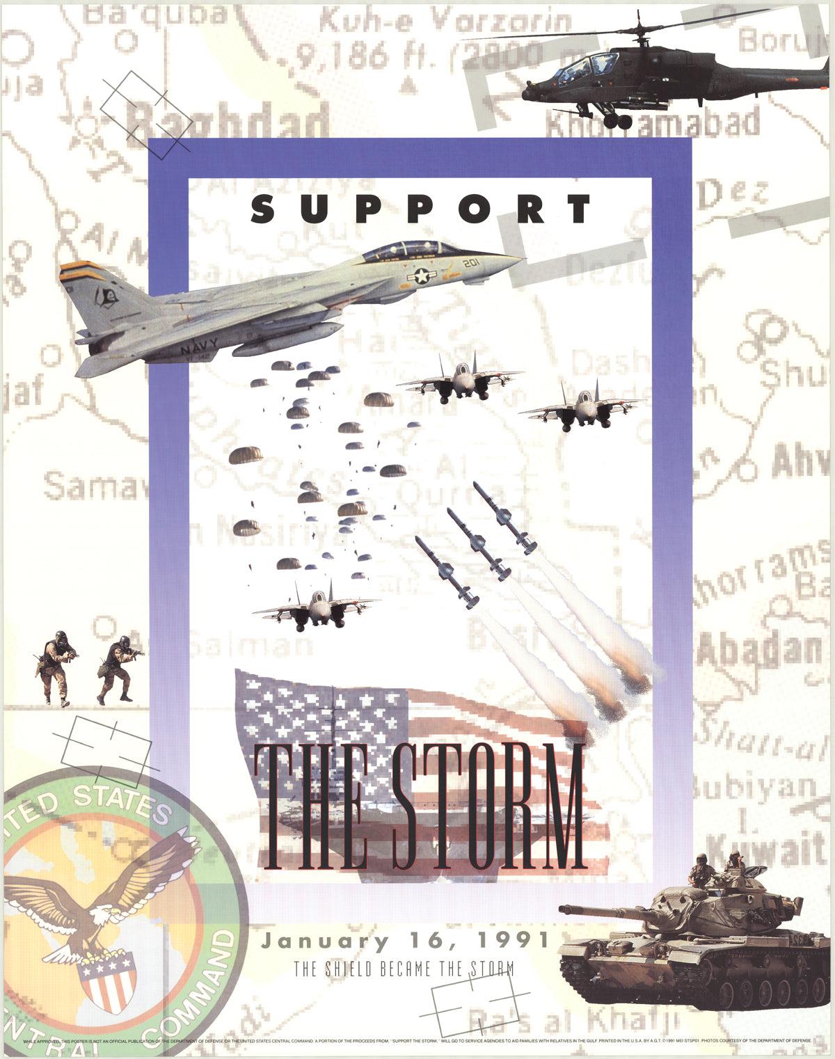 Soutenir la tempête - Le bouclier est devenu la tempête" 1991 Vintage - Print de Unknown