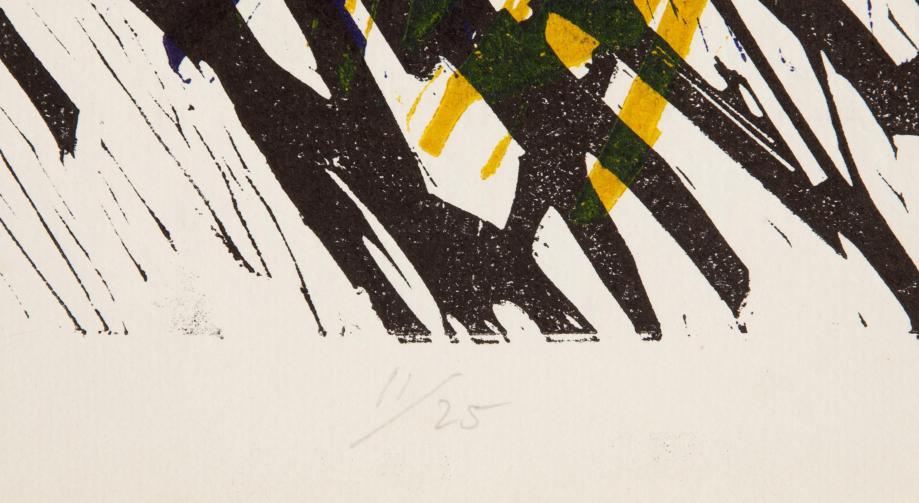 Poème de Sward : The House, sérigraphie expressionniste abstraite de Peter Kalen en vente 1