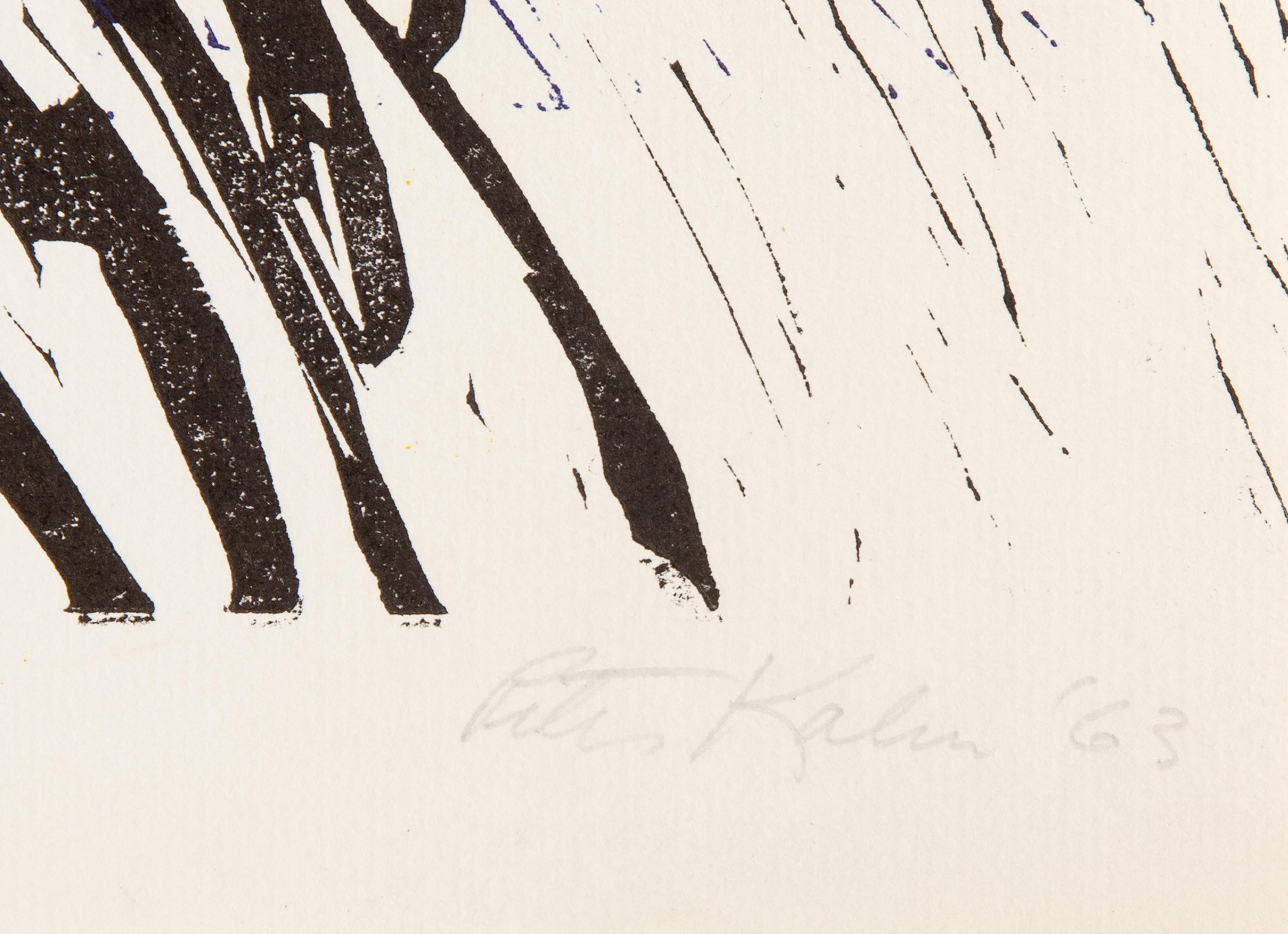 Poème de Sward : The House, sérigraphie expressionniste abstraite de Peter Kalen en vente 2