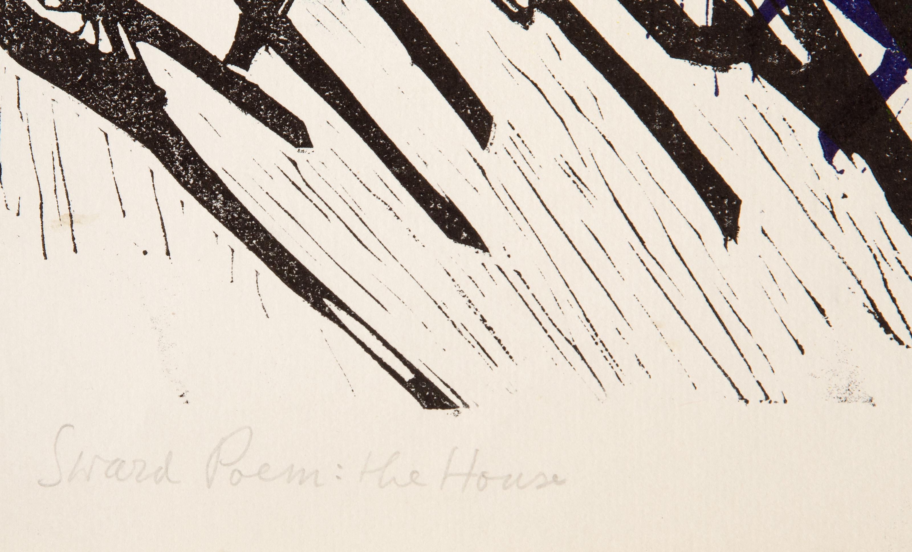 Poème de Sward : The House, sérigraphie expressionniste abstraite de Peter Kalen en vente 3