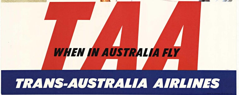 Unknown TAA Trans Australia Airlines Original Vintage Travel Poster unknown-taa-trans-australia-airlines-original-vintage-travel-poster