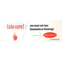 'Take Care!' Original Official Secrets Act Original WW2 Poster c.1940 British