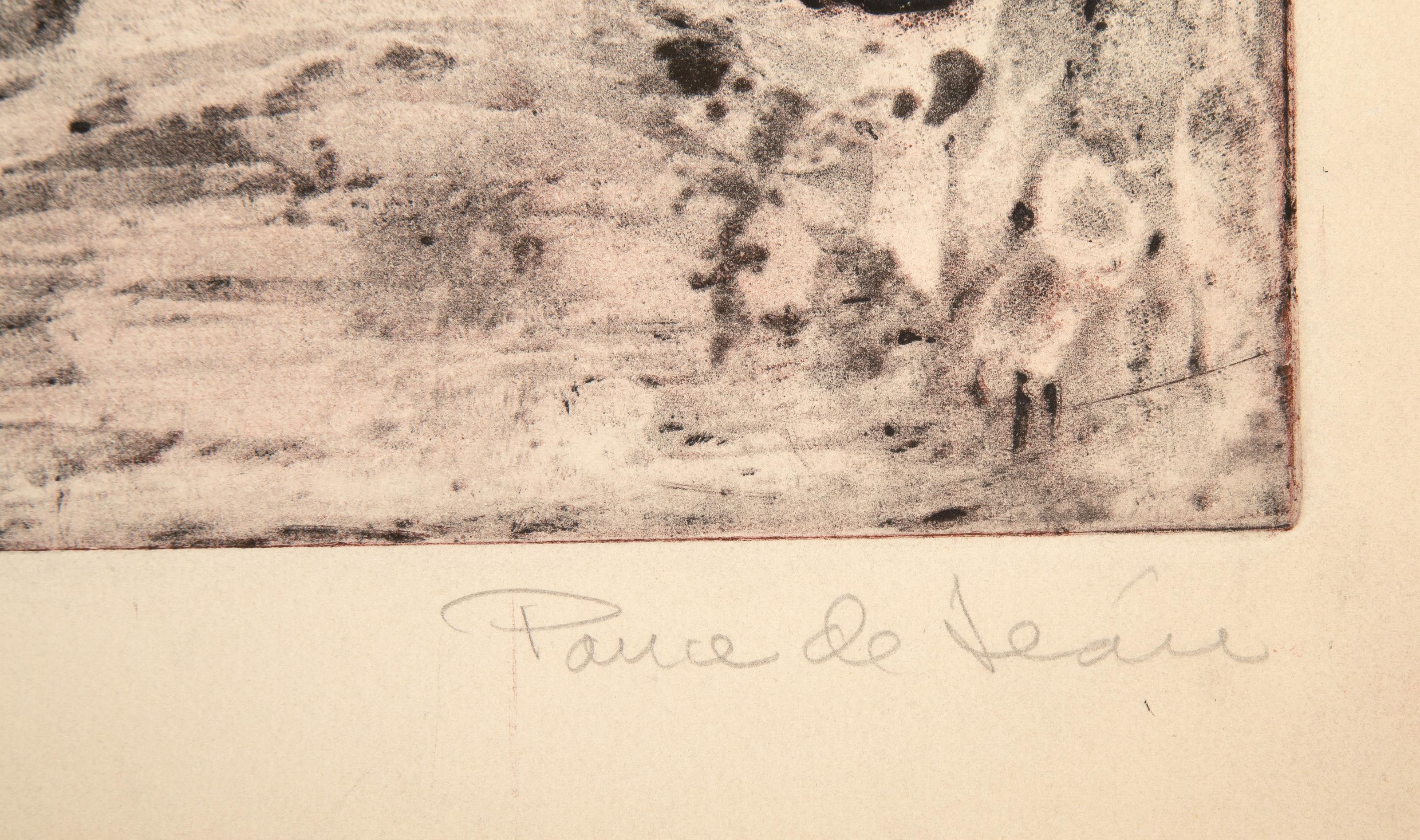 Tarascan Woman, Modern Etching by Angelo Ponce de Leon For Sale 2