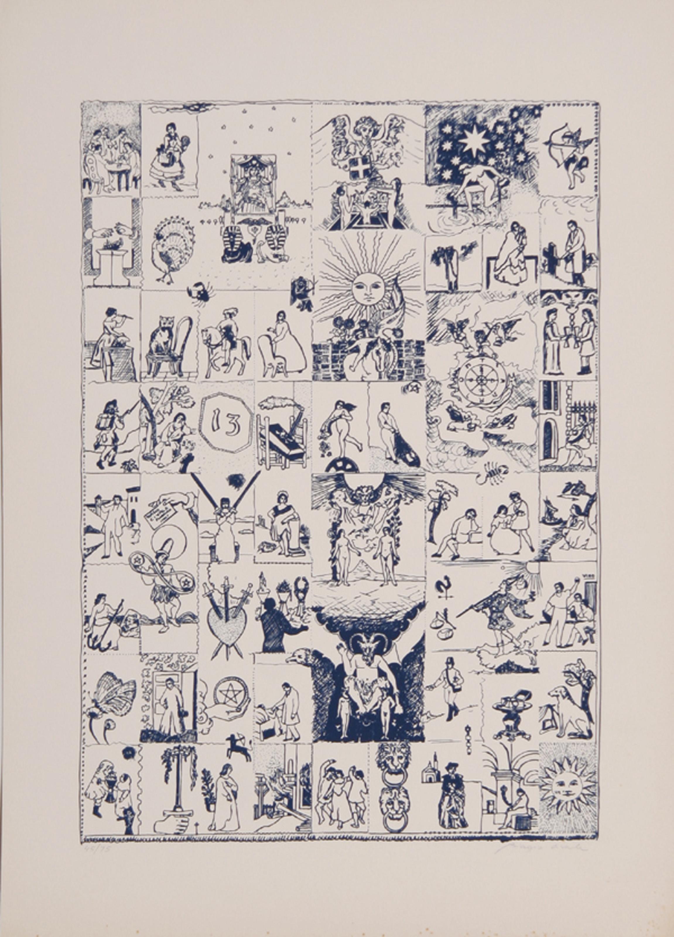 Tarots, Moderner Siebdruck von Biagio Civale – Print von Unknown