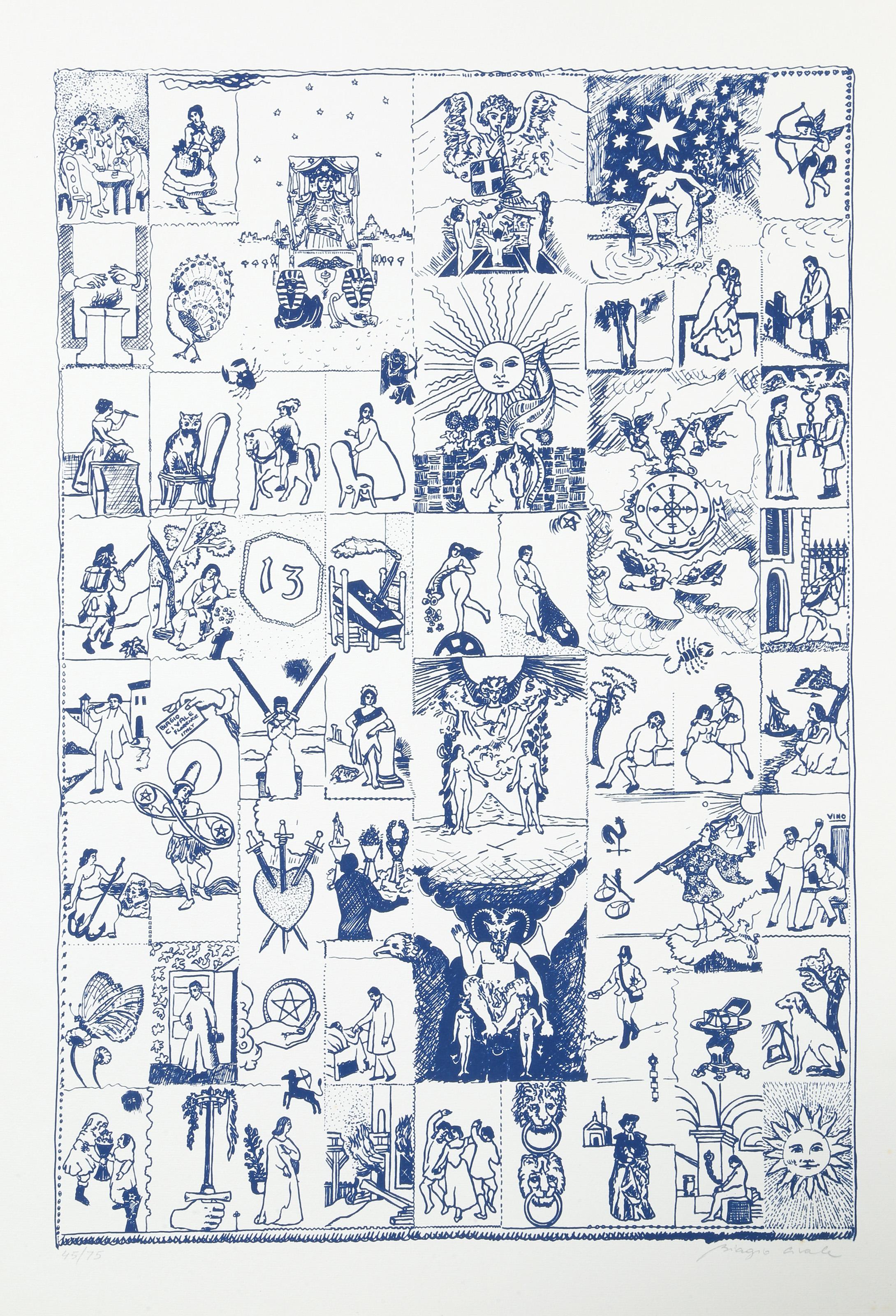Tarots, Modern Screenprint by Biagio Civale
