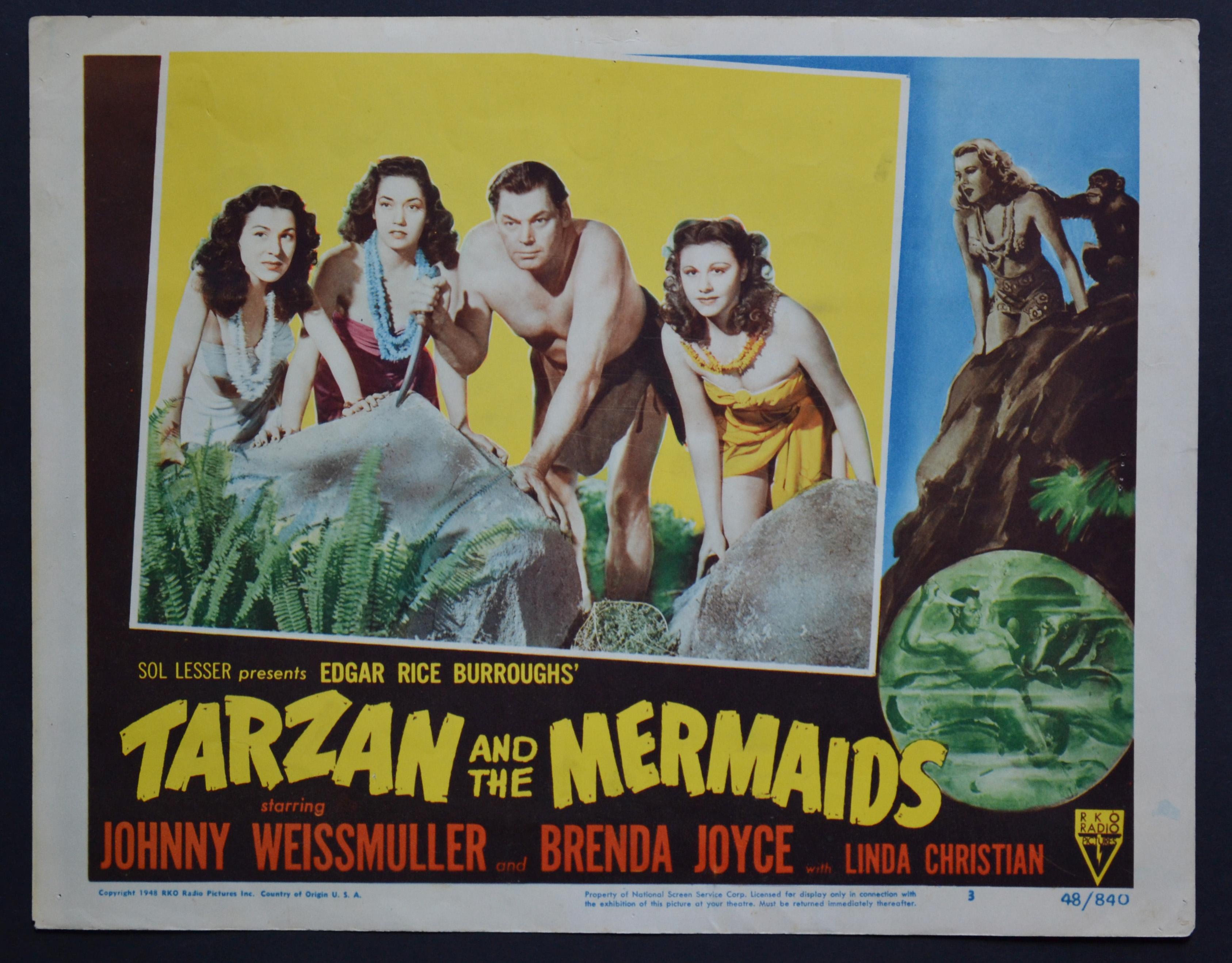 „TARZAN AND THE MERMAIDS“ Original American Lobby Card, USA/MEXICO 1948
