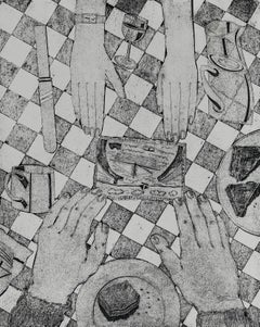 Terry Buchanan (n.1938) - Colagrafo contemporáneo, El té de Cornualles