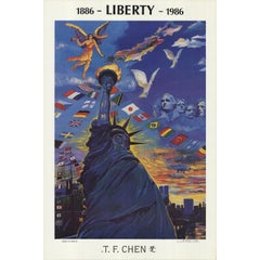 T.F. Chen "Salut à la liberté" 1986- Lithographie offset