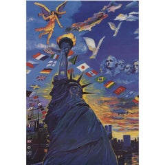 Salute to Liberty Offset Print, Contemporary, 1986, Unframed, 24x36