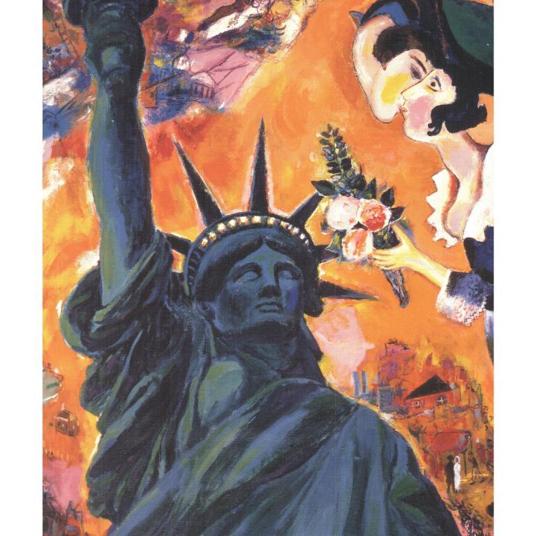 TF Chen « Visititing the Statue of Liberty » 1981 - Contemporain Print par Unknown