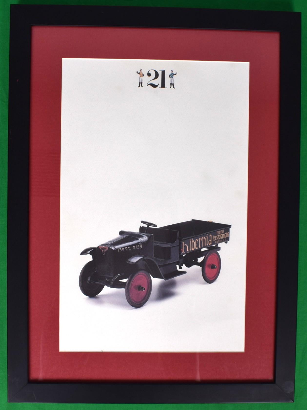 The "21 Club Framed Menu - Print by Unknown