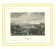 Antique The Bay - Original Lithograph on Paper - Mid-19th Century