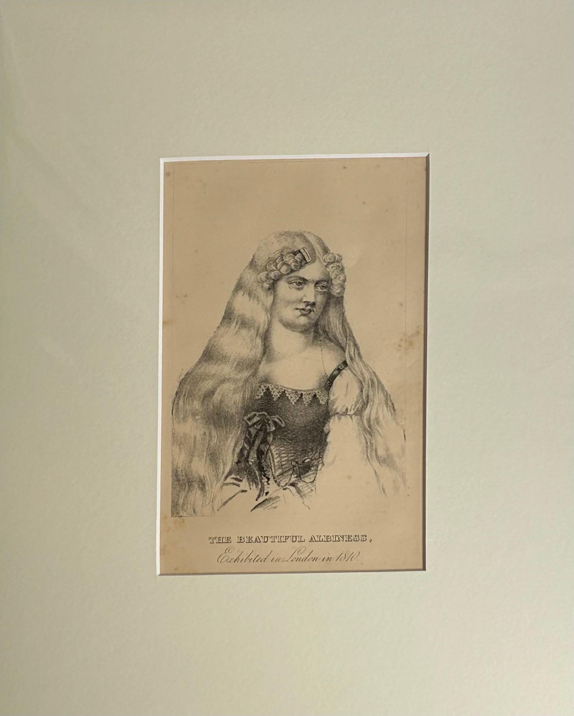 The Beautiful Albiness - Exhibited in London in 1810 - Print by Unknown