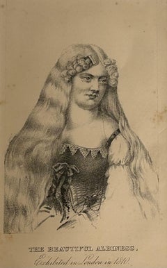Antique The Beautiful Albiness - Exhibited in London in 1810