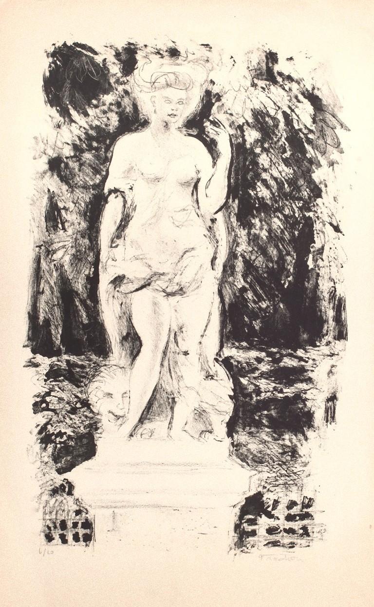 Unknown Figurative Print - The Beauty - Original Lithograph on Paper - Early 20th Century