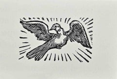 The Bird  -  Woodcut print - early 20th century
