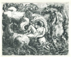 The Birth of Europe - Original Etching on Paper - 20th Century