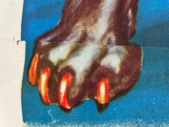 The Cat Girl Huge Original Vintage Poster Linen-backed