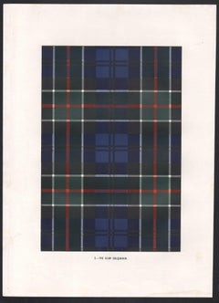 The Clan Colquhoun (Tartan), Scottish Scotland art design lithograph print