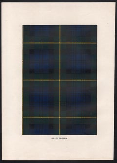 The Clan Gordon (Tartan), Scottish Scotland art design lithograph print