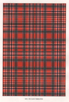 The Clan of Macalister (Tartan), schottisches Schottland, Kunstdesign-Lithographiedruck