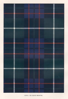 The Clan of MacIntyre, Tartan, Scottish Scotland art design lithograph print