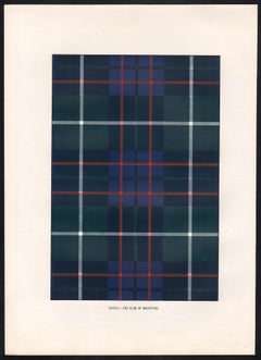 The Clan of MacLaren, Tartan, Scottish Scotland art design lithograph print