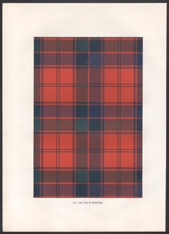 The Clan of Robertson (Tartan), Scottish Scotland art design lithograph print