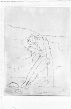 The Couple - Original Etching and Drypoint - Mid-20th Century