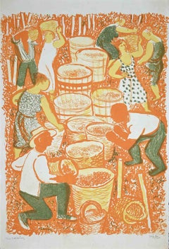 The Crop - Original Lithograph - Mid-20th Century