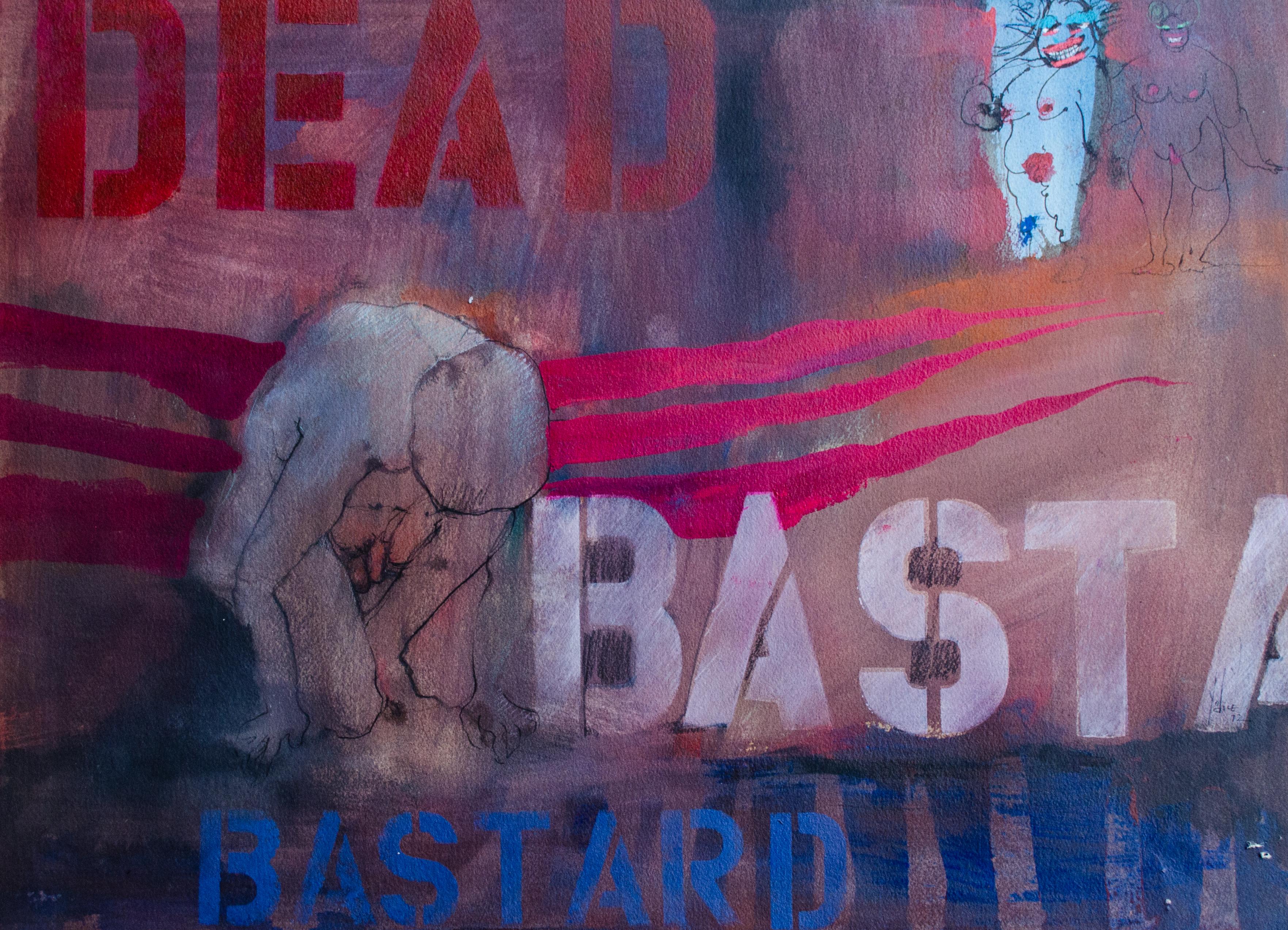 The Dead Bastard Graffiti-Druck, Mystery East Village, 1970er Jahre – Print von Unknown