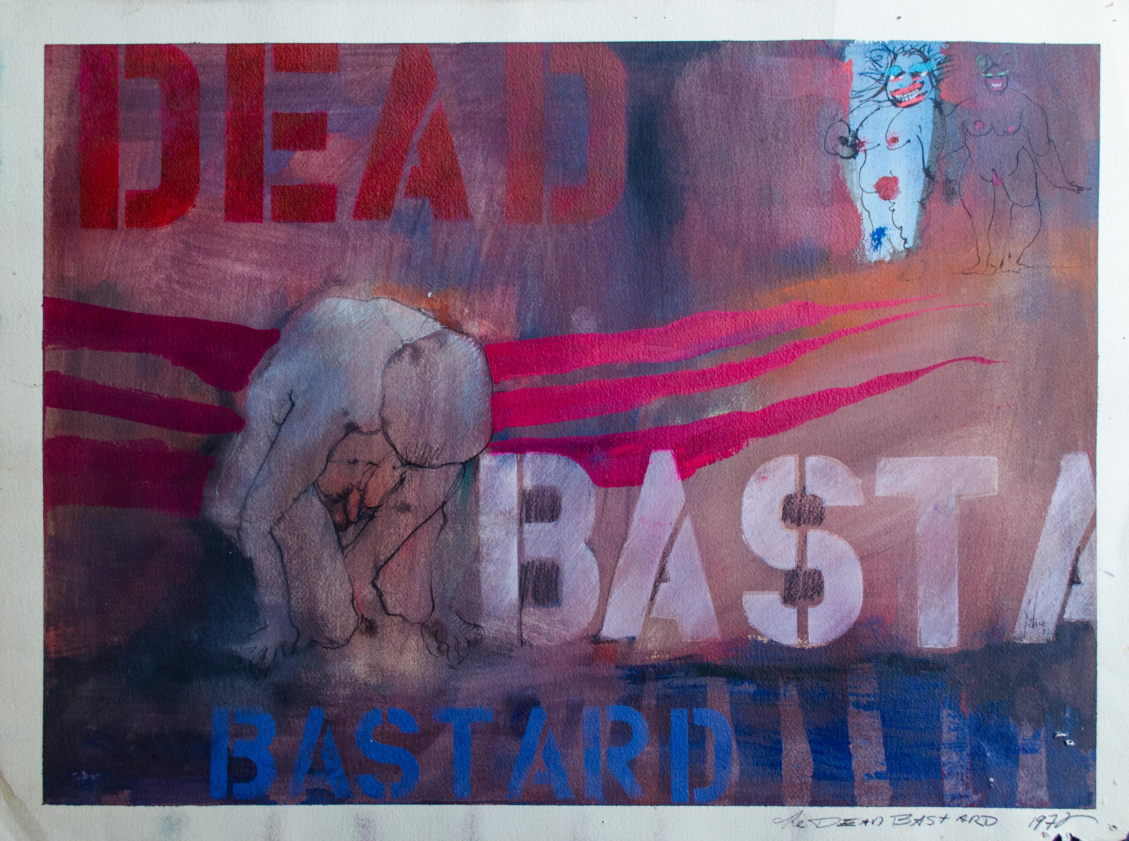 Nude Print di Unknown - Stampa di graffiti The Dead Bastard, Mistero East Village, anni '70